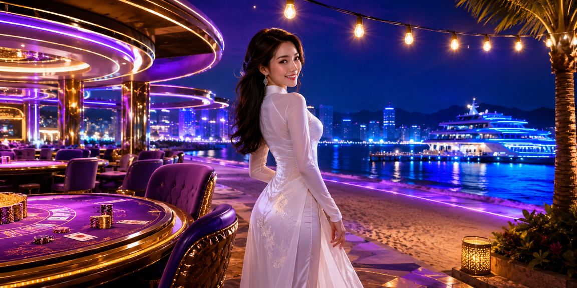 Người chơi bài tại Nha Trang mặc áo dài truyền thống